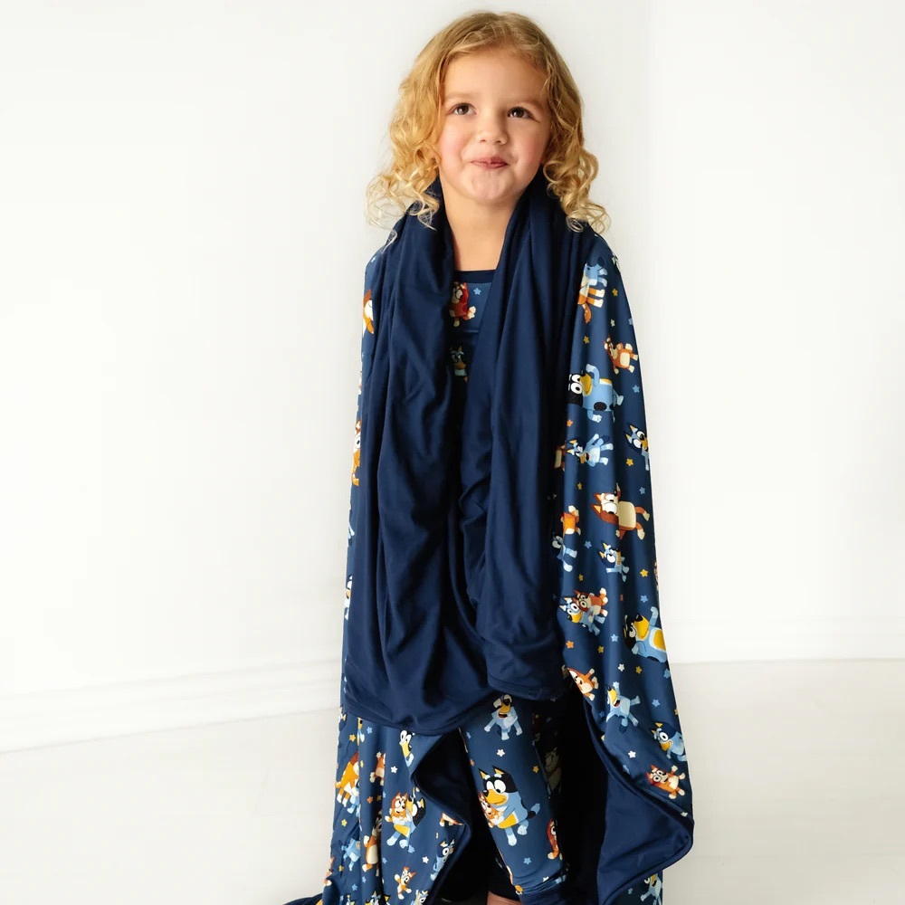 Little Sleepies Bluey Dance Mode Large Cloud Blanket NWT